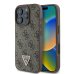 Guess Leather 4G Triangle Strass Защитный Чехол для Apple iPhone 16 Pro Max