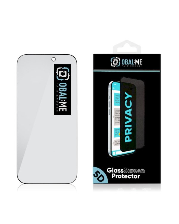 Дополнительное изображение книги «OBAL:ME Privacy 5D Glass Screen Protector Защитное стекло для Apple iPhone 17/17 Pro / чёрный»