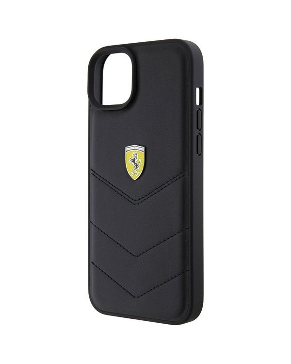 Ferrari Quilted Metal Logo Back Case Защитный Чехол для Apple iPhone 15 Plus