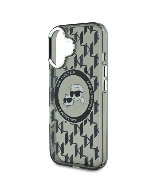 Karl Lagerfeld Hard IML Monogram Karl&Choupette Head MagSafe Case Чехол для Apple iPhone 16