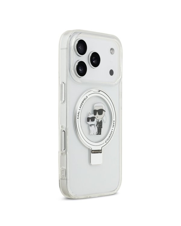 Karl Lagerfeld Ringstand Karl and Choupette MagSafe Case Чехол для Apple iPhone 17 Pro