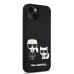 Karl Lagerfeld MagSafe Liquid Silicone Karl and Choupette Защитный чехол для iPhone 14 Plus / чёрный