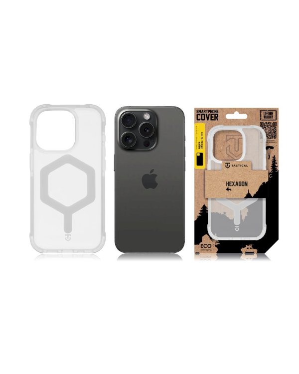 Tactical MagForce Hexagon Cover Защитный чехол для Apple iPhone 15 Pro / белый