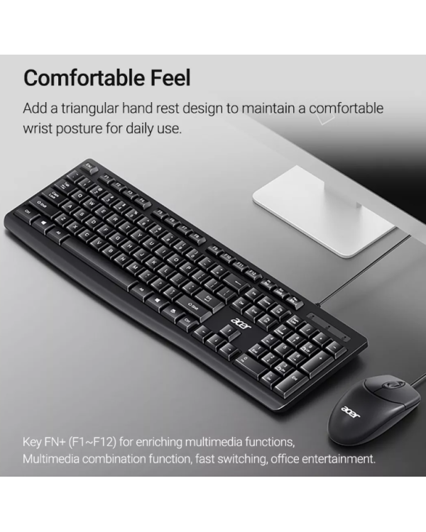 Acer OAK040 Проводная Клавиатура + Мышь + Pele USB / ENG
