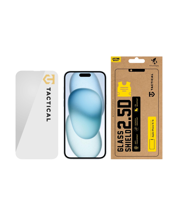 Tactical Glass Shield 2.5D Защитное стекло для Apple iPhone 15/16 / прозрачный
