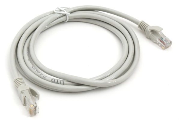 Omega LAN Кабель / 5e cat / RJ45 / 2m / Серый
