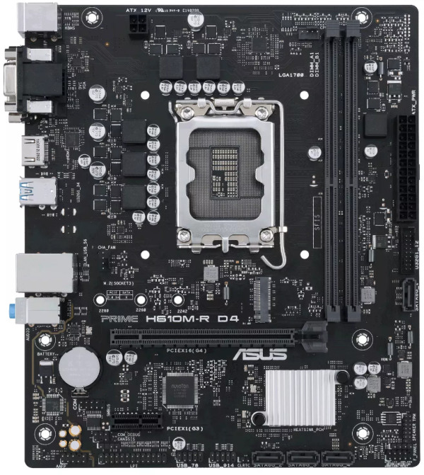 Asus PRIME H610M-R D4 Материнская плата Intel H610 LGA 1700 micro ATX