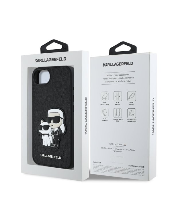 Karl Lagerfeld PU Saffiano Karl and Choupette Case Чехол для Apple iPhone 16e
