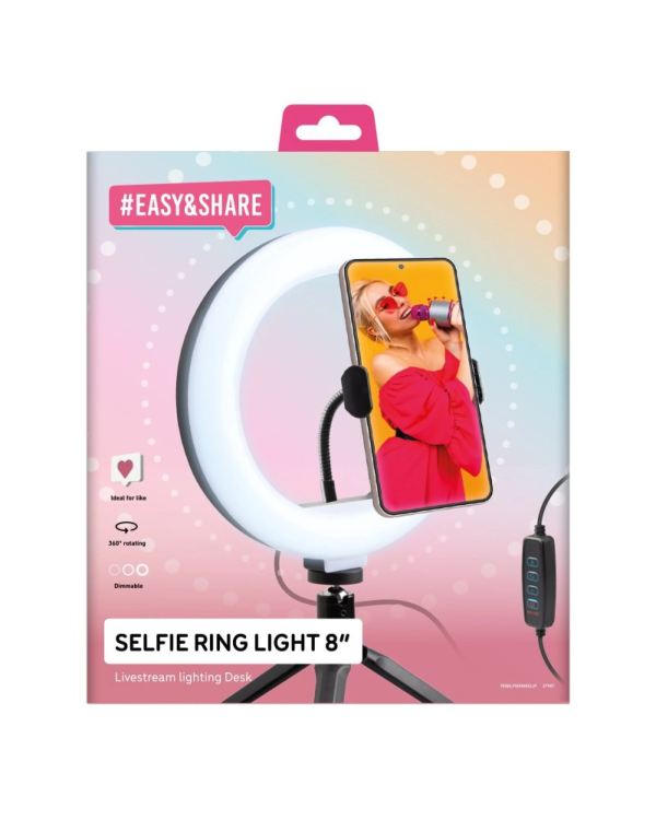 SBS Штатив для селфи кольцевая светодиодная подсветка 20cm