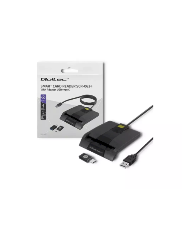 Qoltec 50634 Smart ID Считыватель карт