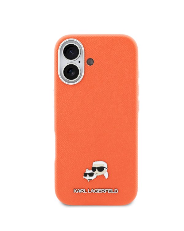Karl Lagerfeld PU Karl and Choupette Heads Pins MagSafe Case Чехол для Apple iPhone 17
