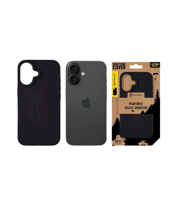Tactical MagForce Velvet Smoothie Cover Защитный чехол для Apple iPhone 16 / асфальтовый