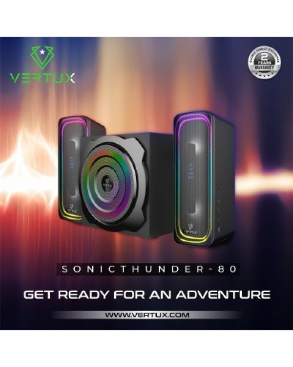 Vertux SonicThunder-80 Bluetooth Акустическая система 2.1 / 80 W / Radio / USB