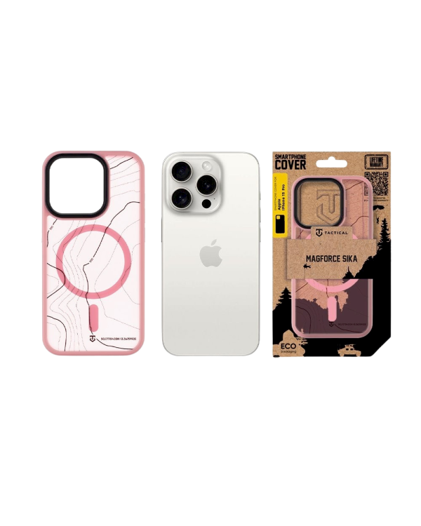 Tactical MagForce Hyperstealth Sika Cover Защитный чехол для iPhone 15 Pro / розовая пантера