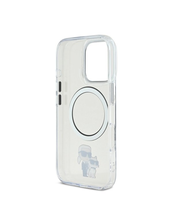 Karl Lagerfeld IML Karl and Choupette MagSafe Case Защитный чехол для iPhone 16 Pro Max / прозрачный