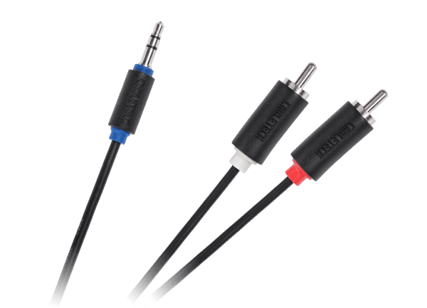 Обложка книги «Cabletech Аудио Провод 3.5 mm (M) -> 2 x RCA (M) 1m Черный»