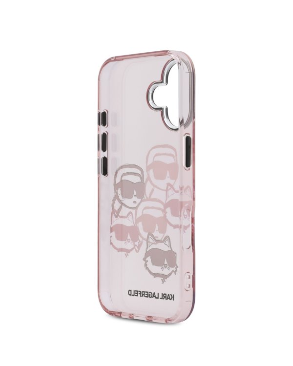 Karl Lagerfeld IML Multi K&CH Heads Case Защитный чехол для iPhone 17 / розовый