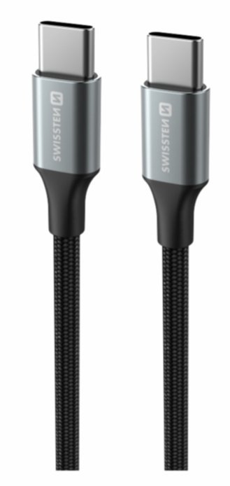 Swissten Textile II USB-C - USB-C Kабель для передачи данных и зарядки 1.5m