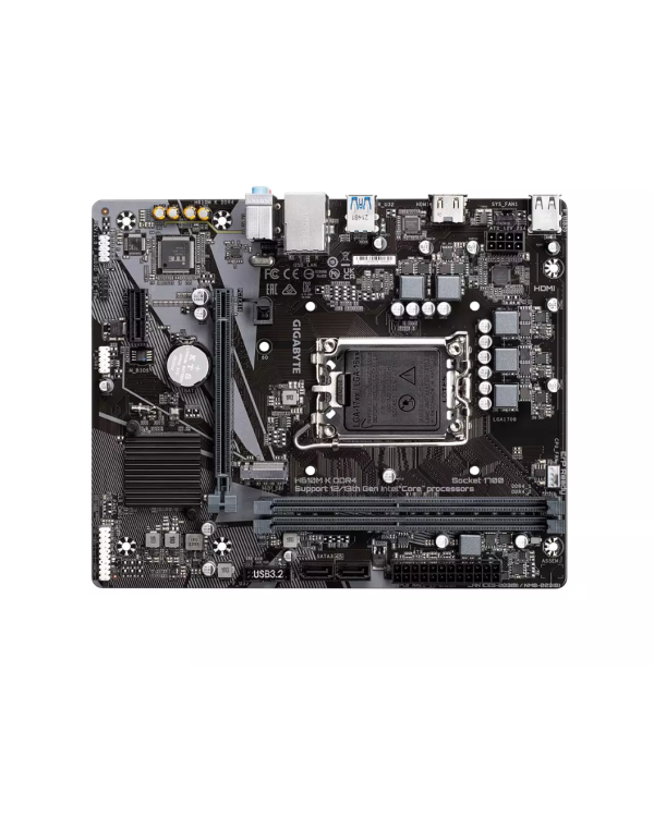 Gigabyte H610M K DDR4 Материнская плата / Intel H610 / Socket LGA 1700 / Micro ATX / PCIe 4.0 / M.2 NVMe