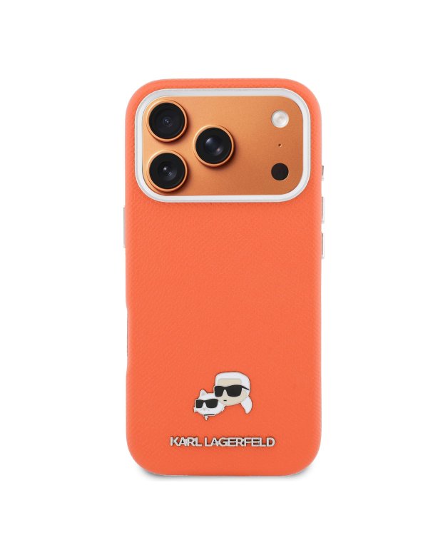 Karl Lagerfeld PU Karl and Choupette Heads Pins MagSafe Case Чехол для Apple iPhone 17 Pro
