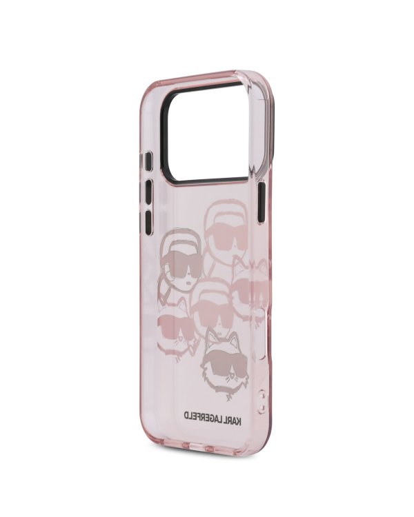 Karl Lagerfeld IML Multi K&CH Heads Защитный чехол для iPhone 17 Pro Max / розовый