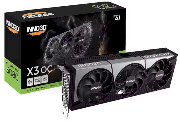Inno3D Nvidia GeForce RTX 5080 X3 OS Видеокарта 16GB GDDR7