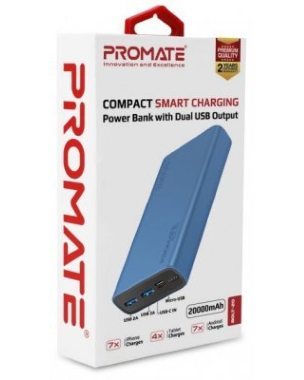 Дополнительное изображение книги «Promate Bolt-20 Power Bank Переносная зарядная батарея 20000 mAh»