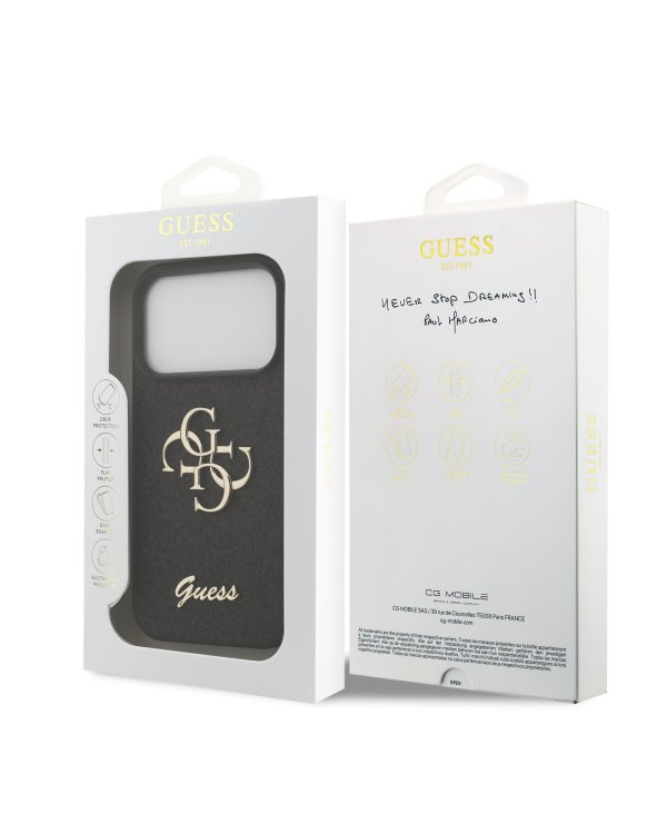 Дополнительное изображение книги «Guess PU Fixed Glitter 4G Metal Logo Case Чехол для Apple iPhone 17 Pro»