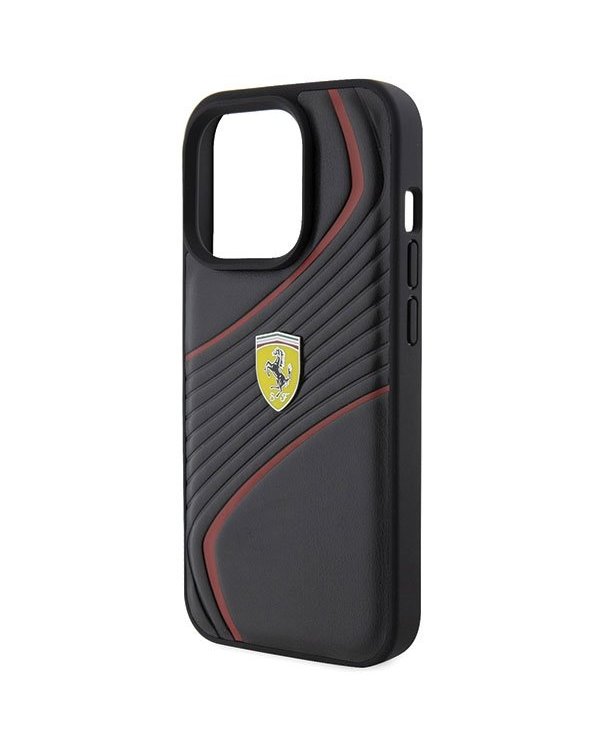 Ferrari Twist Metal Logo Back Case Защитный Чехол для Apple iPhone 15 Pro