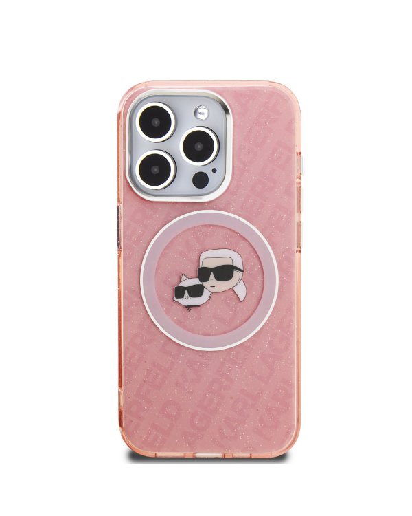Karl Lagerfeld IML K&CH Heads Repeated Logo MagSafe Case Чехол для Apple iPhone 15 Pro Max