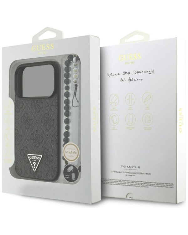 Guess 4G Strap Triangle Logo MagSafe Case Чехол для Apple iPhone 17 Pro