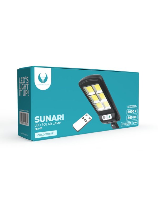 Forever Light SUNARI Солнечная Лампа LED PIR / 10W / 800lm / 6000K / 2400mAh