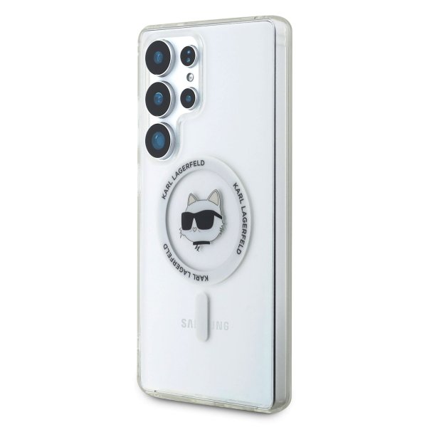 Karl Lagerfeld IML Choupette Head MagSafe Case Защитный чехол для Samsung Galaxy S25 Ultra / прозрачный