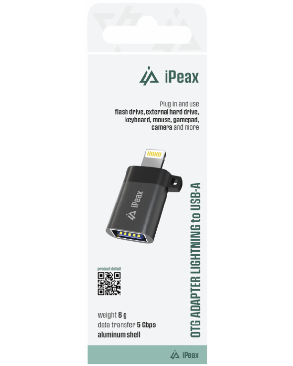 iPeax Переходник OTG Lightning to USB-A