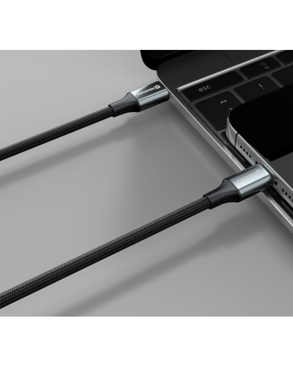 Swissten Textile II USB-C - Lightning Kабель для передачи данных и зарядки 1.5m