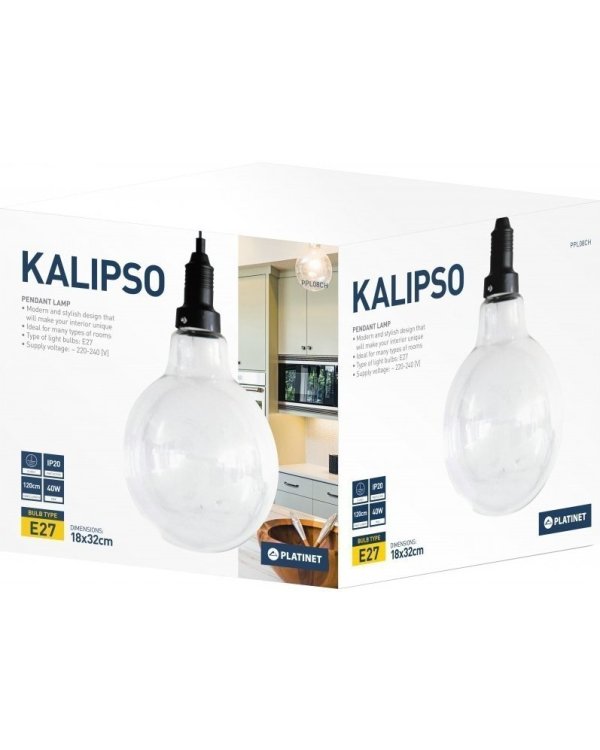 Дополнительное изображение книги «Platinet PPL08CH Pendant Лампа Kalipso Прозрачный»