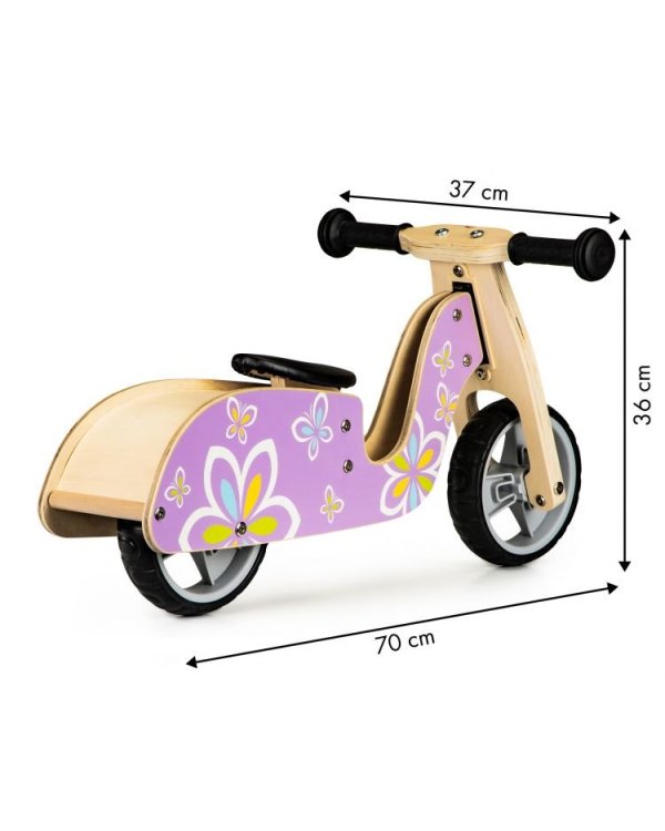 EcoToys Balance Bike из дерева Pink
