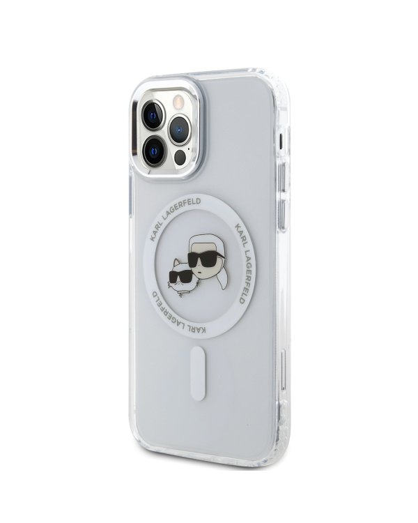 Karl Lagerfeld IML K&CH Heads Metal Frame MagSafe Защитный чехол для iPhone 12/12 Pro / прозрачный