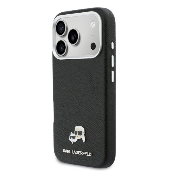 Karl Lagerfeld PU Karl and Choupette Heads Pins MagSafe Case Чехол для Apple iPhone 17 Pro Max