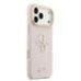 Guess PU Grained 4G Logo Stand Camera Frame Case Защитный чехол для iPhone 17 Pro Max / розовый