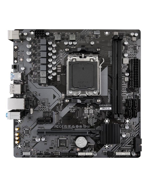 Gigabyte A620M H Материнская плата mATX / AMD AM5 / A620 / 96 ГБ / USB 3.2 Gen 1 / M.2 / GbE LAN
