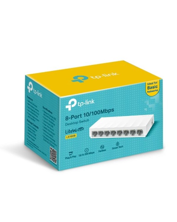 TP-Link LS1008 Network Switch 8x RJ45 100Mb/s Проводной коммутатор