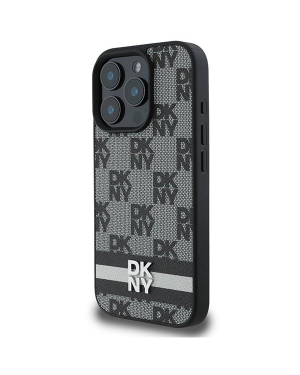 DKNY Checkered Pattern & Printed Stripes Защитный Чехол для Apple iPhone 16 Pro Max