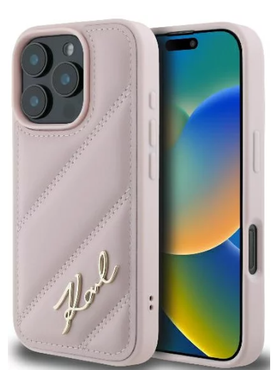 Karl Lagerfeld Quilted Signature Защитный Чехол для Apple iPhone 16 Pro Max