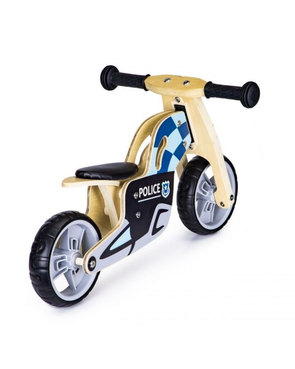 EcoToys Police Велосипед-балансир из дерева Синий