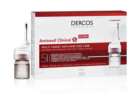 Vichy Dercos Aminexil Clinical 5 Ампулы против выпадения волос 21×6 мл