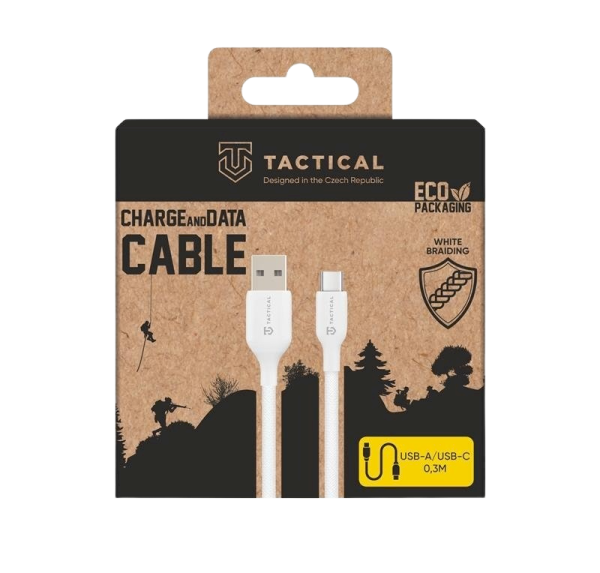 Tactical Stitch Thread USB-A/USB-C Кабель 0.3m / белый