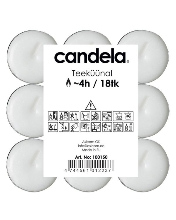 Candela Чайные Свечи 18шт White