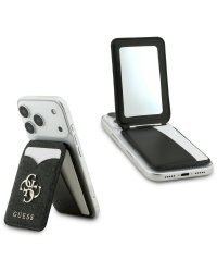 Guess MagSafe Кошелёк с Зеркалом и Подставкой 4G Чёрный