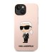 Karl Lagerfeld Liquid Silicone Ikonik NFT Case Защитный чехол для iPhone 14 Plus / розовый
